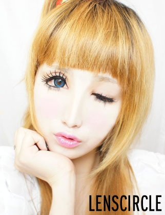 charm blue circle lenses