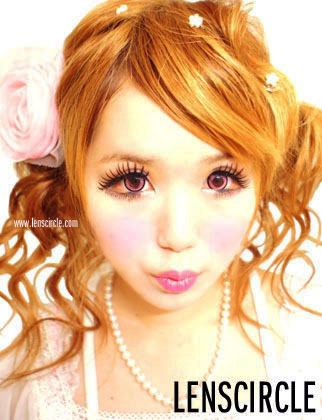 crystal pink circle lenses