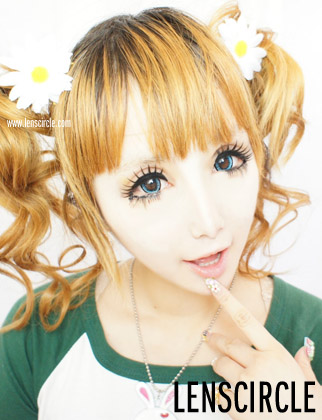 aqua blue circle lenses