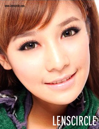 brown super nudy circle contact lenses